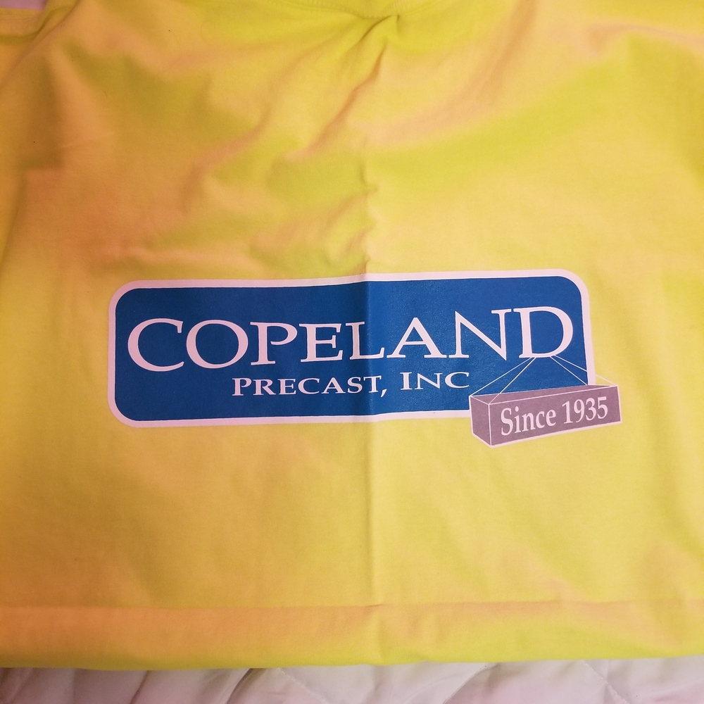 Gildan Yellow T-Shirt with Blue Logo